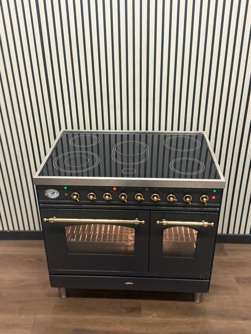 Luxe Boretti keramische Fornuis met 5 kookzones 90 cm, Witgoed en Apparatuur, Fornuizen, Zo goed als nieuw, Vrijstaand, Keramisch