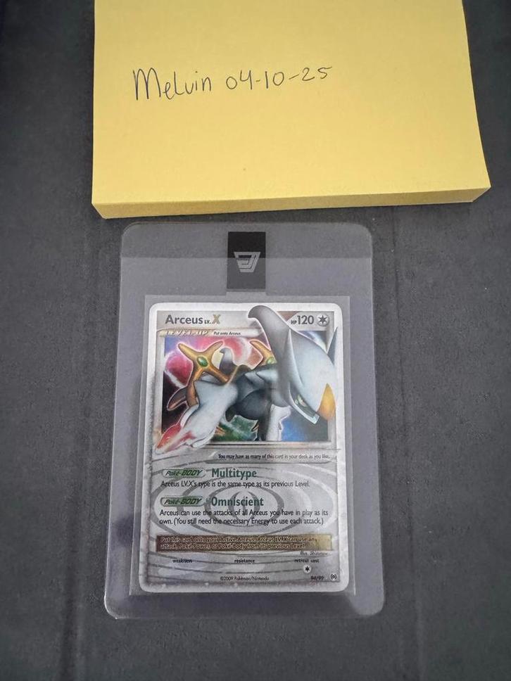 Arceus LV.X 94/99 - Zeldzame Pokémonkaart!, Hobby en Vrije tijd, Verzamelkaartspellen | Pokémon, Gebruikt, Losse kaart, Ophalen of Verzenden