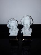2 Limoge biscuit bustes Chopin&Beethoven, Verzenden, Zo goed als nieuw, Porselein, Beeldje(s)