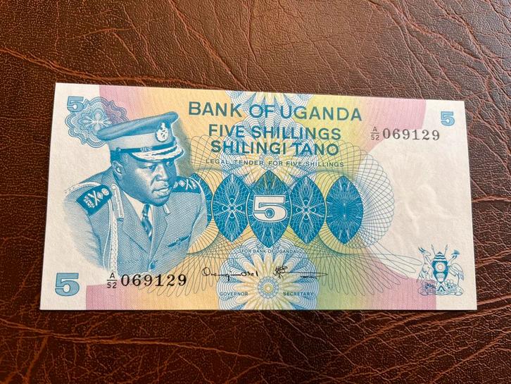 Oeganda vijf shilling ZJ UNC, Postzegels en Munten, Bankbiljetten | Afrika, Los biljet, Overige landen, Ophalen of Verzenden