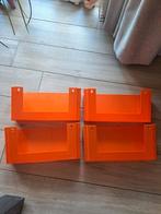 4 retro oranje lectuurbakken jaren 70, Huis en Inrichting, Woonaccessoires | Krantenbakken en Lectuurbakken, Ophalen of Verzenden