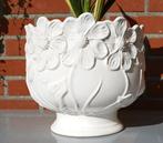 witte bloempot - Scheurich  (''Flower power'') jaren 50/70s, Tuin en Terras, Bloempotten, Gebruikt, Rond, Binnen, Ophalen of Verzenden