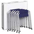 Campingtafel + 6 krukken tafelset aluminium GRATIS BEZORGD!, Caravans en Kamperen, Kampeermeubelen, Verzenden, Nieuw, Campingtafel