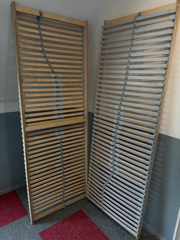 IKEA Sultan Laxeby Lattenbodems 70x200 (2 stuks), Huis en Inrichting, Slaapkamer | Matrassen en Bedbodems, Zo goed als nieuw, Bedbodem