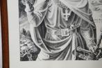 Een Litho van een ridder met wapens, Antiek en Kunst, Kunst | Litho's en Zeefdrukken, Ophalen of Verzenden