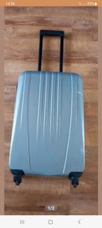 Grijze Hardcase Trolley Rolkoffer, Wieltjes, Gebruikt, 50 tot 60 cm, Hard kunststof