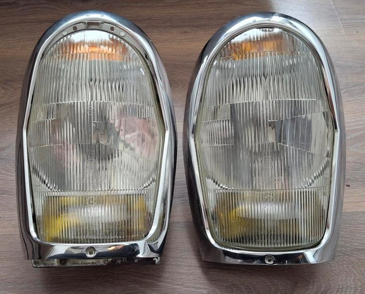 Mercedes W108 W109 W111 W110 Koplampen Bol Glas, Auto-onderdelen, Verlichting, Mercedes-Benz, Ophalen of Verzenden