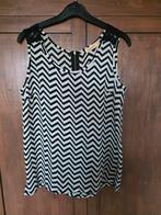 Mooi chique singlet met kanten schouders, Daphnea, Zwart, Ophalen of Verzenden, Zo goed als nieuw