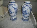 28c 2 vasen blauw 25 cm, Antiek en Kunst, Ophalen of Verzenden
