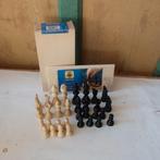 Schaakstukken schaakset hout Staunton Longfield in kistje, Ophalen of Verzenden, Zo goed als nieuw, Staunton