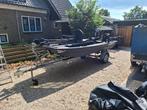 Aluminium visboot 20 pk met trailer., Watersport en Boten, Ophalen, 10 tot 30 pk, Aluminium, Zo goed als nieuw