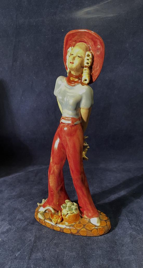 Gouda Zuid Holland plateel beeld Etha Lempke Color, Antiek en Kunst, Antiek | Keramiek en Aardewerk, Verzenden