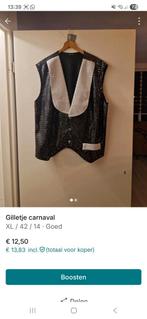 Glitter Carnaval Gilet - Feestelijk en Opvallend!, Carnaval, Maat 42/44 (L), Ophalen of Verzenden, Kleding