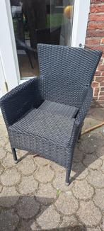 4x wicker tuinstoelen zwart gratis, Tuin en Terras, Tuinstoelen, Ophalen, Gebruikt, Kunststof
