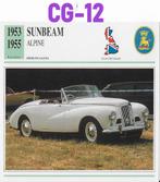 Cg12 autokaart sunbeam alpine ( 1953 - 1955 ), Ophalen of Verzenden, Zo goed als nieuw, Auto's