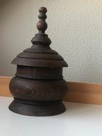 Vintage Antieke Houten tabakspot 26cm, Ophalen of Verzenden, Gebruikt