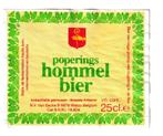 Bieretiket Poperings Hommel Bier 25 cl België, Verzamelen, Ophalen of Verzenden, Zo goed als nieuw, Overige typen, Overige merken