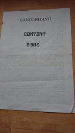 Handleiding Content D900 Orgel, Muziek en Instrumenten, Verzenden, Gebruikt, 1 klavier, Overige typen