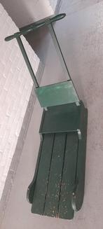 Ouderwetse houten slee met rugleuning, Kinderen en Baby's, Ophalen, Rugleuning, Gebruikt, Hout