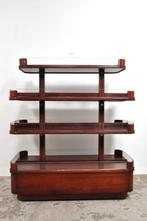 Vintage etagère presentatiemeubel mahonie jaren 50 UNIEK, Huis en Inrichting, Ophalen of Verzenden, Gebruikt