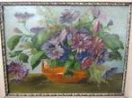 Bloemstilleven, olieverf schilderij, 53,5 x 43,5 cm, Antiek en Kunst, Ophalen of Verzenden