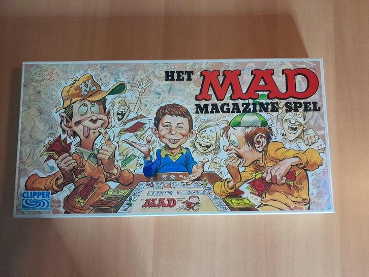 Mad Spel van Clipper uit 1979 ( zgan ) 2e versie, Hobby en Vrije tijd, Gezelschapsspellen | Bordspellen, Zo goed als nieuw, Een of twee spelers