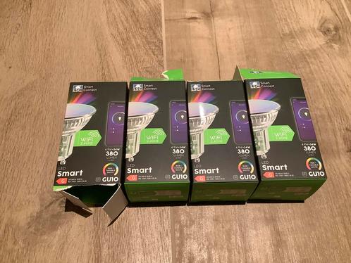 4x Smart GU10 Led lampje Wifi LSC Smart Connect, Huis en Inrichting, Lampen | Spots, Zo goed als nieuw, Plafondspot of Wandspot