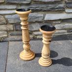 Houten kandelaars, Ophalen, Gebruikt, 25 tot 50 cm, Kandelaar