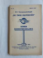 DE TWEE PROVINCIËN, ROTTERDAM, DIENSTREGELING 20 MEI 1951, Ophalen of Verzenden, Gebruikt, Bus of Metro, Boek of Tijdschrift