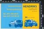 Sticker: Hendriks Internationaal Bergingsbedrijf - Lottum, Ophalen of Verzenden, Zo goed als nieuw, Bedrijf of Vereniging