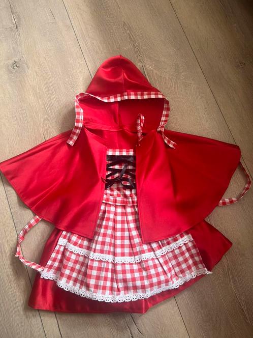 Handgemaakt Roodkapje-kostuum, Kinderen en Baby's, Carnavalskleding en Verkleedspullen, Zo goed als nieuw, Meisje, 104 of kleiner