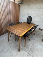 Teakhout tuintafel 180 cm, Tuin en Terras, Tuintafels, Ophalen, Zo goed als nieuw, Rond, Hout