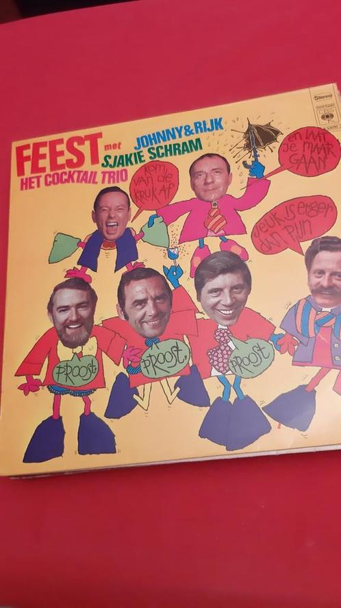 Feest Met Johnny & Rijk, Sjakie Schram, Het Cocktail Trio., Cd's en Dvd's, Vinyl | Nederlandstalig, Gebruikt, Pop, 12 inch, Ophalen of Verzenden