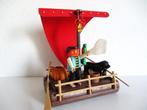 playmobil piraat op vlot 3736 vintage, Ophalen of Verzenden, Gebruikt, Complete set