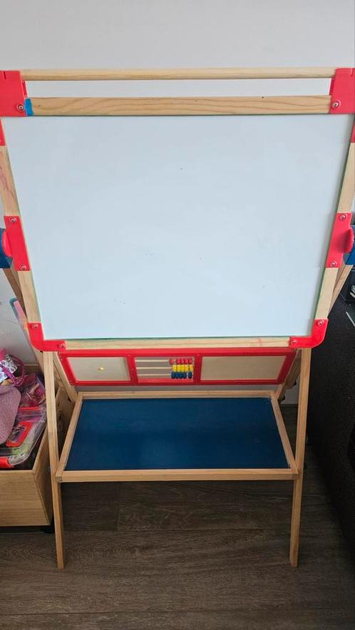 Speelbord / krijtbord. Dubbelzijdige houten schoolbord, Kinderen en Baby's, Speelgoed | Educatief en Creatief, Zo goed als nieuw