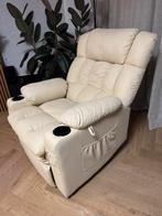 Elektrische Sta-op / Relaxstoel – Verwarming, USB, Crème, Ophalen of Verzenden, Zo goed als nieuw, 75 tot 100 cm