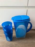 Tupperware kan met bekers en deksel, Ophalen of Verzenden, Gebruikt, Blauw, Beker of Kan