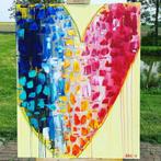 Schilderij ‘Hart’, Antiek en Kunst, Kunst | Schilderijen | Abstract, Ophalen