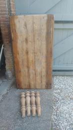 Houten Tafel met Lades en Poten, Gebruikt, 100 tot 150 cm, Grenenhout, Ophalen of Verzenden