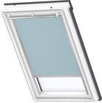 Te koop: lichtblauw Velux verduisterend rolgordijn, Ophalen, Gebruikt, 100 tot 150 cm, Blauw