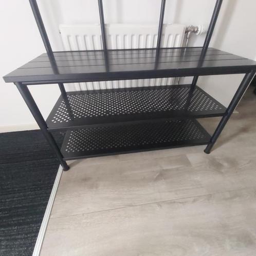 PINNING Kapstok met bank zwart, Huis en Inrichting, Woonaccessoires | Kapstokken, Gebruikt, Staande kapstok, 150 tot 200 cm, Metaal