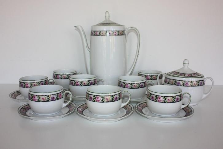 Puntgaaf Bavaria Z.S.&C. theeservies, Antiek en Kunst, Antiek | Servies compleet, Ophalen of Verzenden