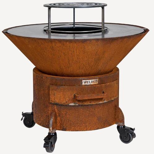Cortenstaal BBQ vuurschaal 80cm Lounge de meest complete, Tuin en Terras, Houtskoolbarbecues, Nieuw, Met accessoires, Ophalen of Verzenden