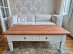 Landelijke salontafel / tuintafel | Massief hout | 2 lades |, Ophalen, 100 tot 150 cm, 50 tot 100 cm, Zo goed als nieuw