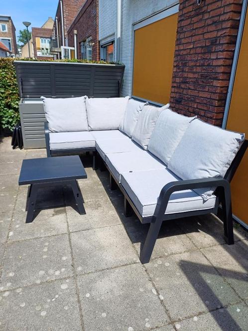 loungeset met afdekhoes ( hoes is op maat gemaakt), Tuin en Terras, Tuinsets en Loungesets, Zo goed als nieuw, Loungeset, Kunststof
