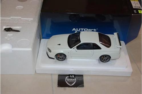 NISSAN SKYLINE GTR R34 white Autoart 77406 WRH, Hobby en Vrije tijd, Modelauto's | 1:18, Zo goed als nieuw, Auto, Autoart, Verzenden