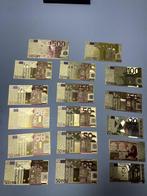 Goudkleurige eurobiljetten, Postzegels en Munten, Bankbiljetten | Europa | Eurobiljetten, Ophalen of Verzenden, Overige landen