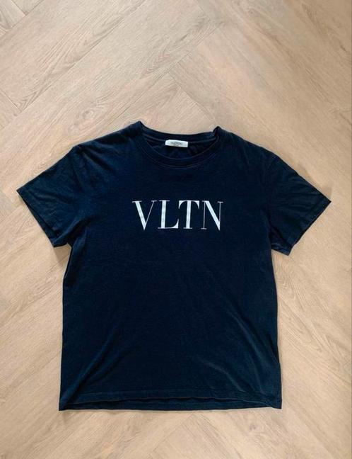 Valentino VLTN Print T-shirt - Donkerblauw - Maat S, Kleding | Heren, T-shirts, Zo goed als nieuw, Maat 46 (S) of kleiner, Blauw