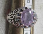 Design zilver ring met amethist, Sieraden, Tassen en Uiterlijk, Ringen, Ophalen, 19 tot 20, Paars, Zo goed als nieuw