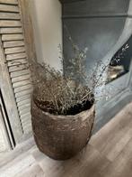Oude leemmand Aura Peeperkorn, Huis en Inrichting, Woonaccessoires | Schalen en Manden, Ophalen of Verzenden, Nieuw, Rond, Hout